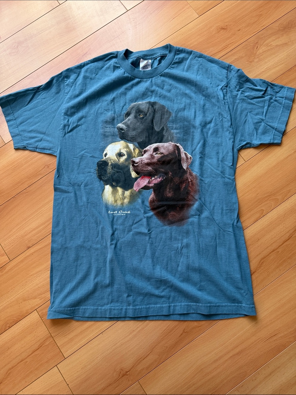 Dog Portrait Graphic Tee in Teal with Multi-Breed Design
